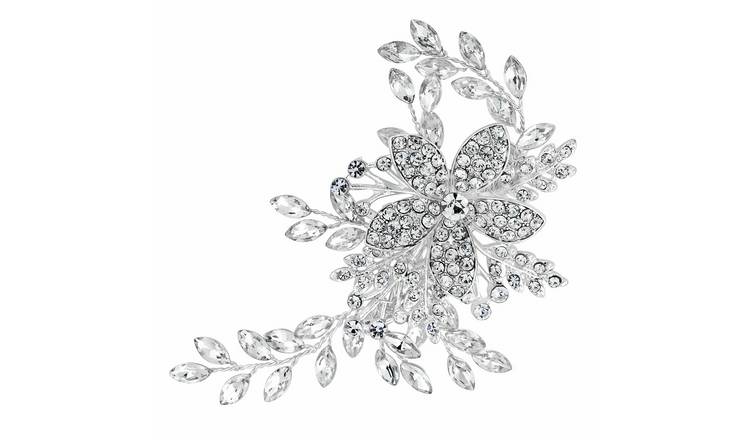 Jon Richard Silver Plated Leaf Hair Slide