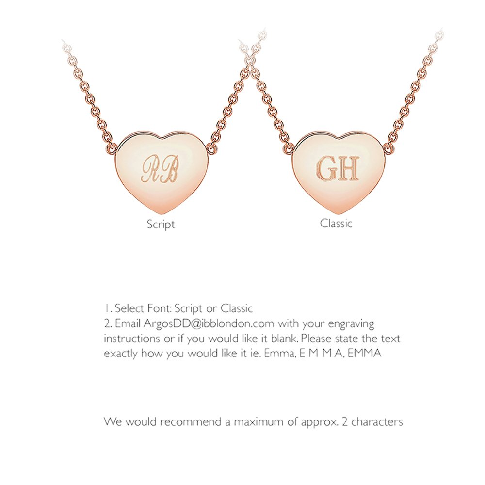 9ct Rose Gold Personalised Heart Pendant 17 Inch Necklace Review