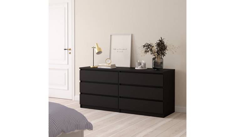 Furniture To Go Naia 6 Drawers Chest - Black