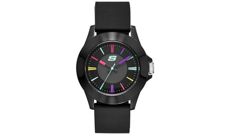 Skechers Rosencrans Black Silicone Strap Analogue Watch