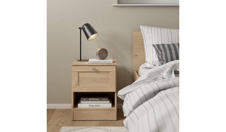 Furniture To Go Brande 1 Drawers Bedside Table - Brown