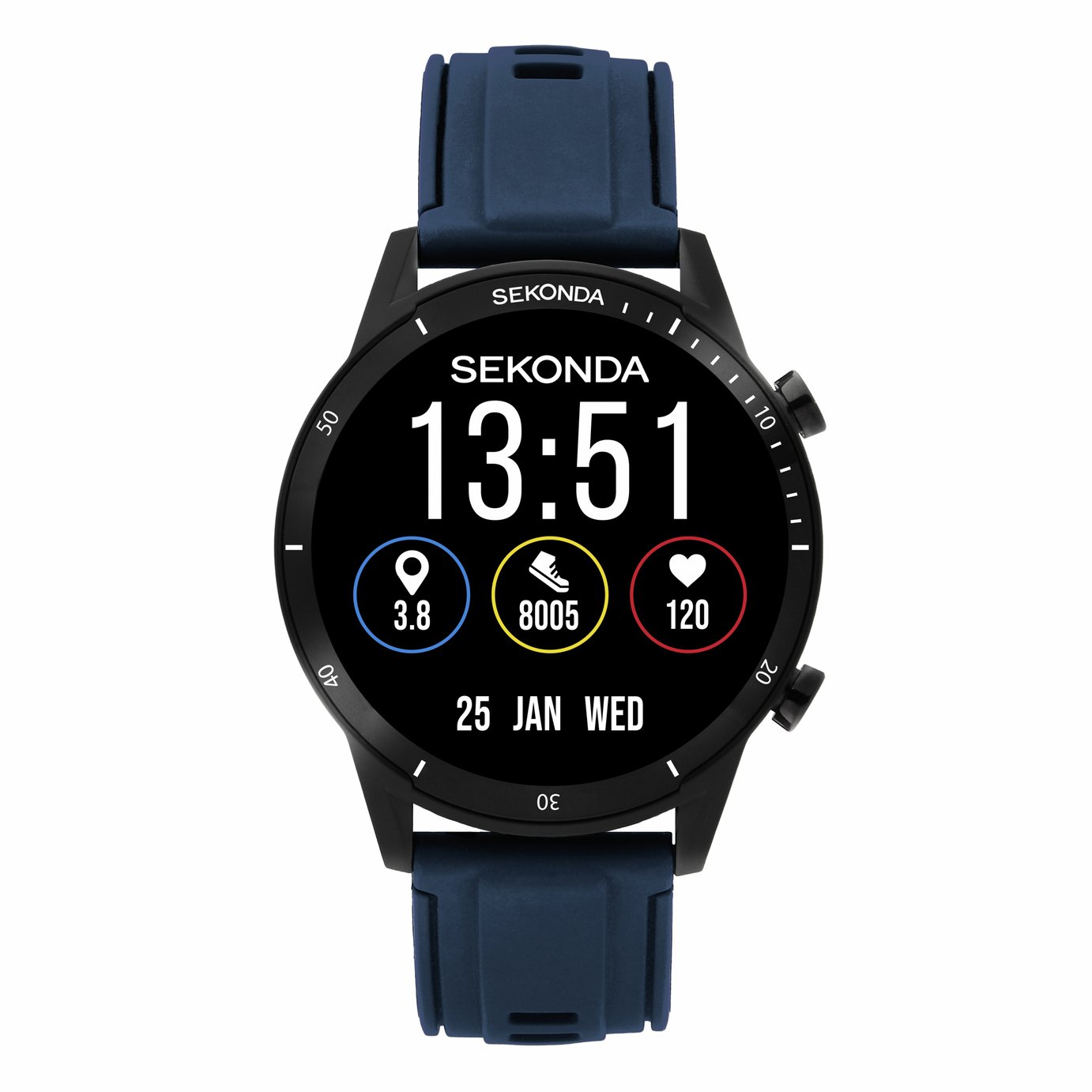 Sekonda Active Go Blue Silicone Strap Smart Watch