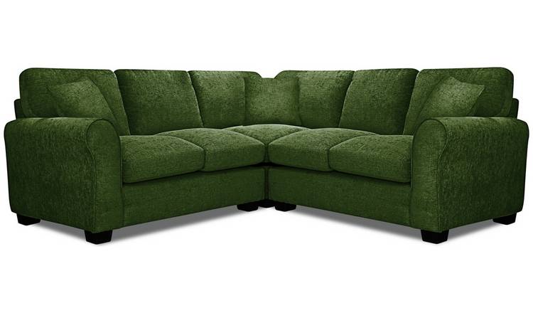 Argos Home Taylor Fabric Corner Sofa - Green