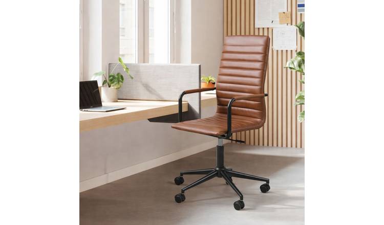 Furniture To Go Winslow Faux Leather Office Gaming Chair - Brown