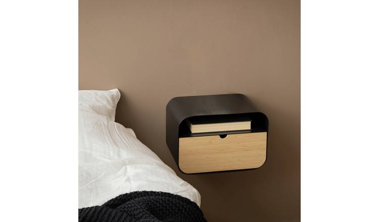 Furniture To Go Joliet 1 Drawer Bedside Table - Black