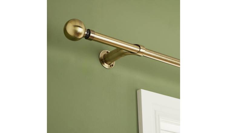 Argos Home Extendable Antique Brass Curtain Pole- 110- 300cm