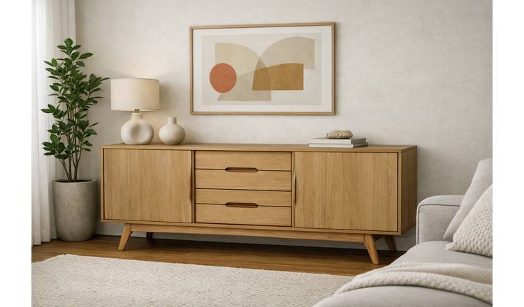 Furniture To Go Marte 2 Door 4 Drawer Sideboard - Natural