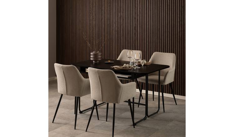 Furniture To Go Darlington Ext 4 Seater Dining Table - Black