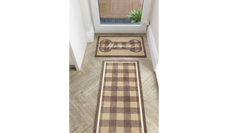 Howler & Scratch Check Home Short Pile Runner - 50x150cm