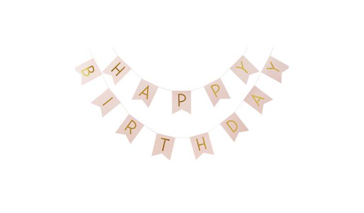 Ginger Ray Pink Happy Birthday Bunting