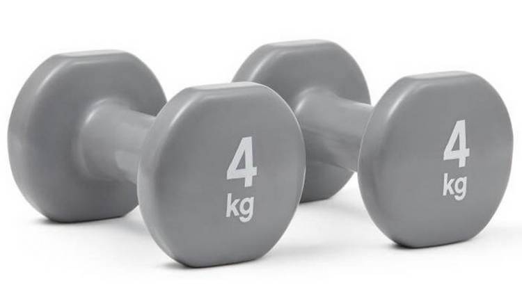 Reebok Vinyl Dumbbells - 2 x 4kg