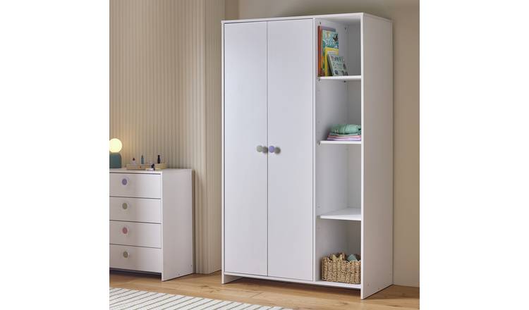 Argos Home Juno 2 Door Open Shelf Wardrobe - White