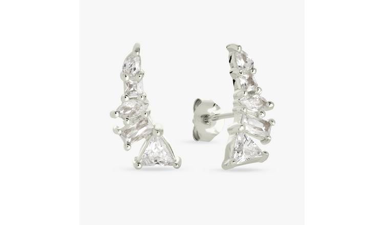 Revere Sterling Silver Multistone Climber Stud Earrings