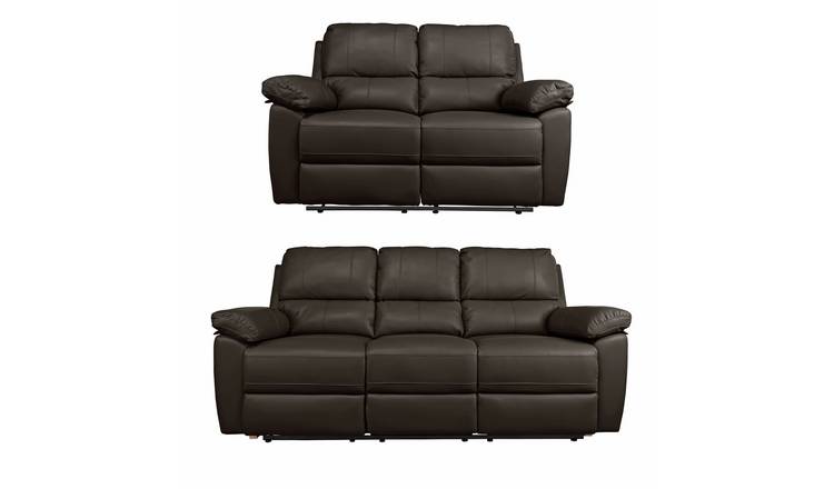 Argos Home Toby 2 Seater & 3 Seater Recliner Sofa- Chocolate