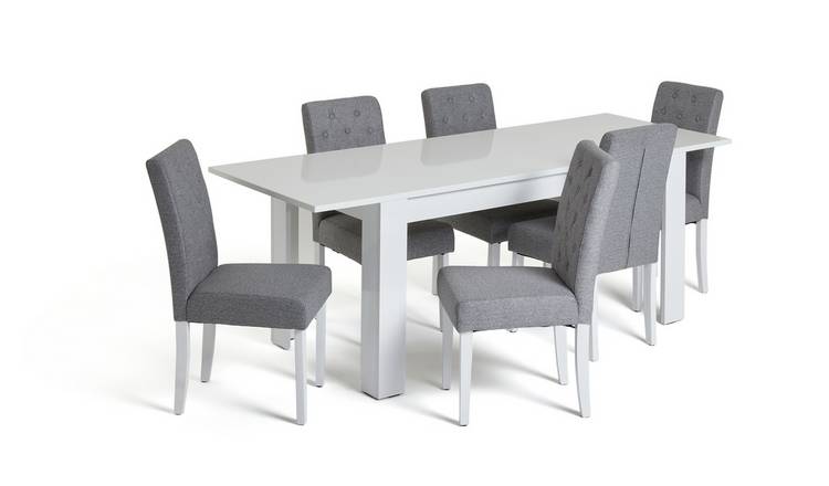 Argos white deals gloss dining table