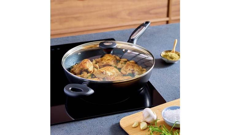 Morphy Richards 28cm Forged Aluminium Lidded Saute Pan