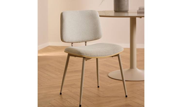 Furniture To Go Owen Pair of Fabric Dining Chairs - Beige