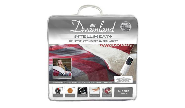 Dreamland Intelliheat Luxury Tartan Velvet Overblanket