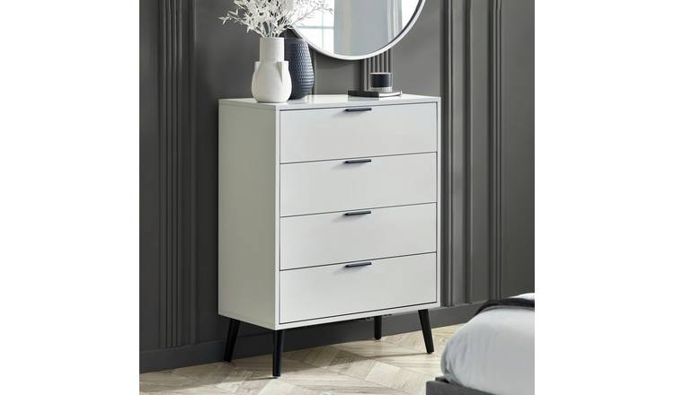 Julian Bowen Alba 4 Drawer Chest - Light Grey