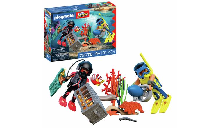 Playmobil 72078 Action Heros Police Diver & Treasure Playset
