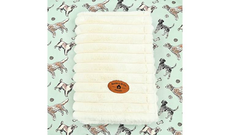 Banbury & Co Almond Plush Cord Dog Blanket - Medium