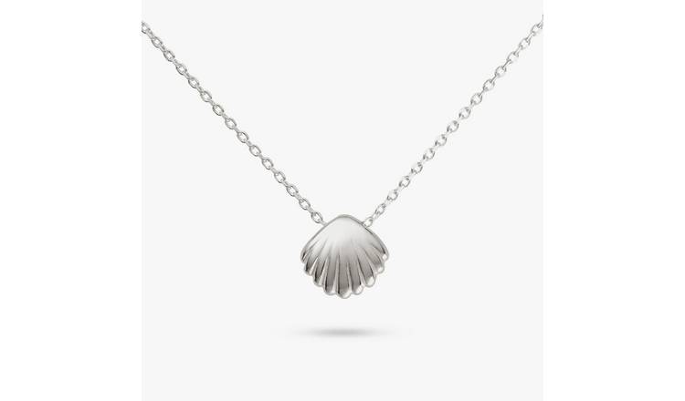 Revere Sterling Silver Scallop Shell Pendant Necklace