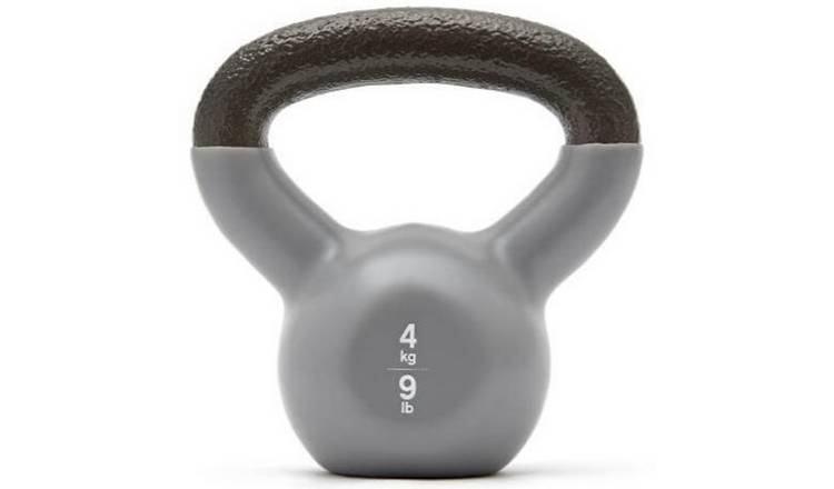 Reebok Cast Iron 4kg Kettlebell - Grey