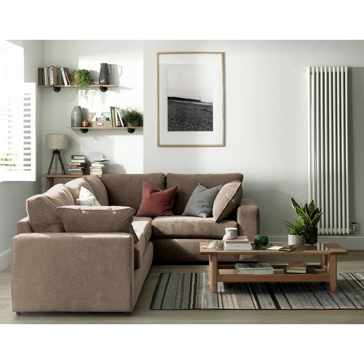 Habitat Elmdon Fabric Right Hand Corner Sofa - Natural 0