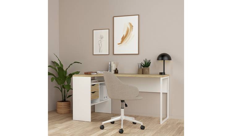 Furniture To Go Function Plus 2 Drawers Office Desk - White