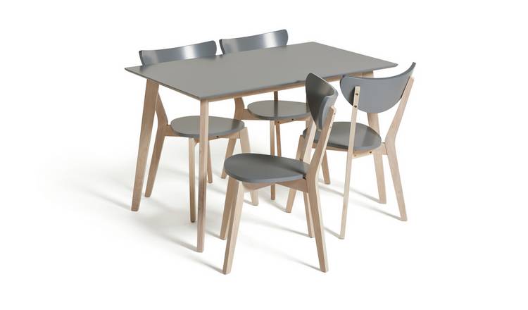 Buy Argos Home Harlow Dining Table 4 Chairs Grey Dining Table And Chair Sets Argos