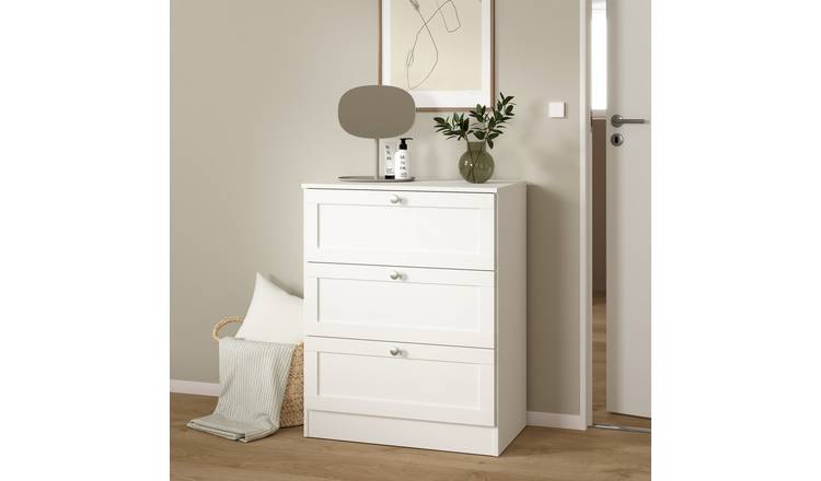 Furniture To Go Brande 3 Drawers Chest - White