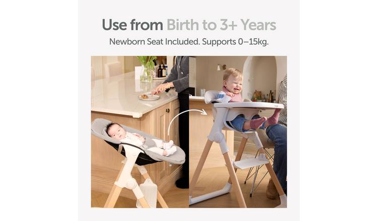 Baby Elegance Mash Highchair Bundle - White