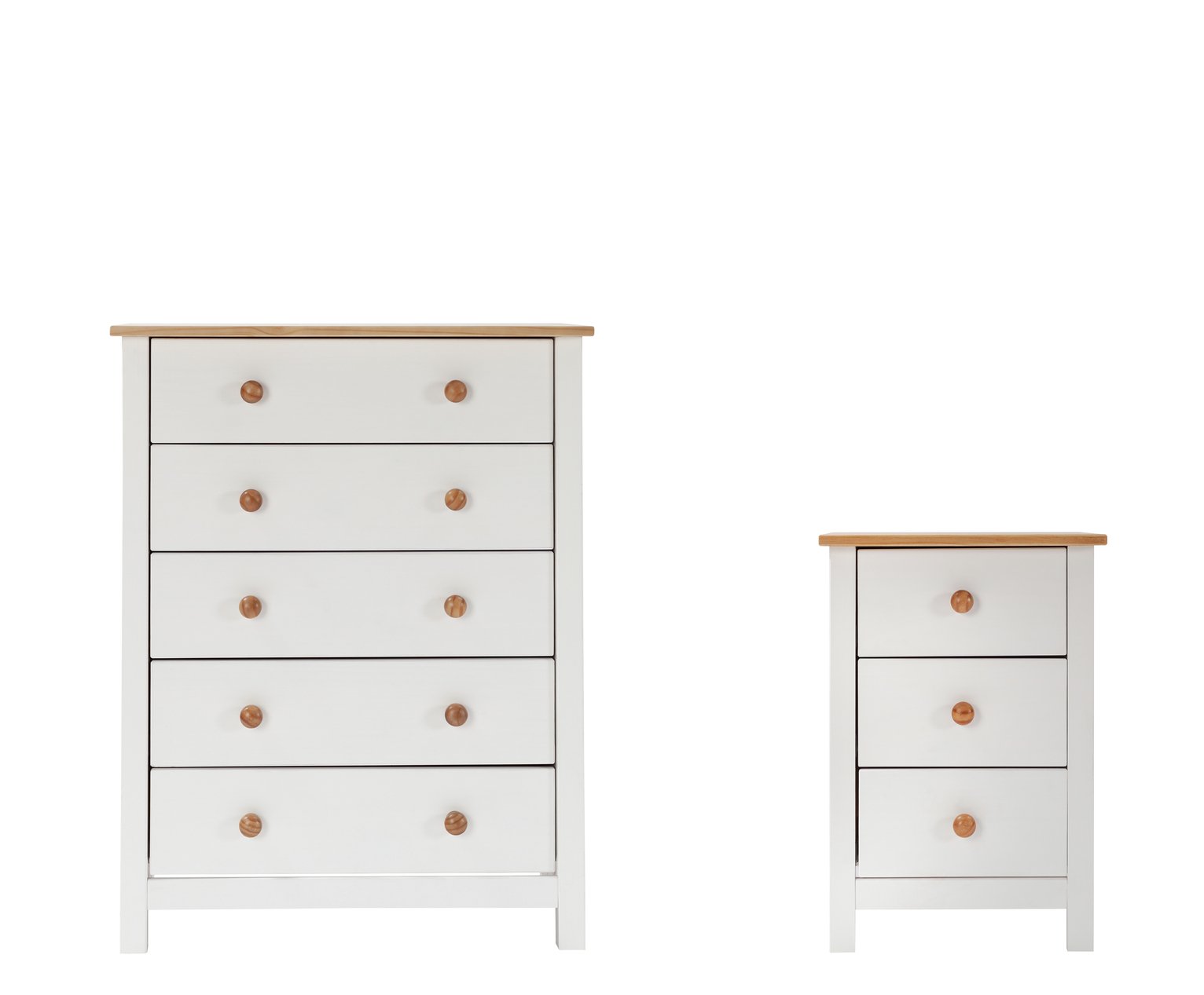 Argos Home Scandinavia Bedside Table & 5 Drawer Set-Two Tone Review