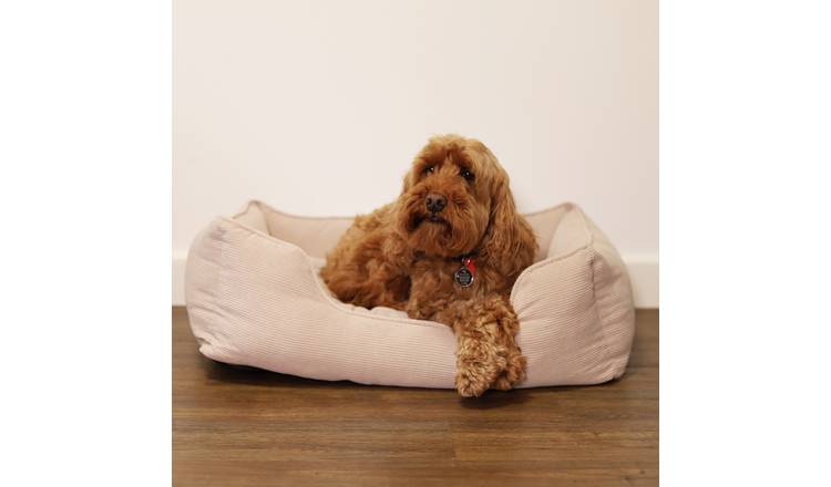Rosewood Pet Cord Square Bed Beige - Large