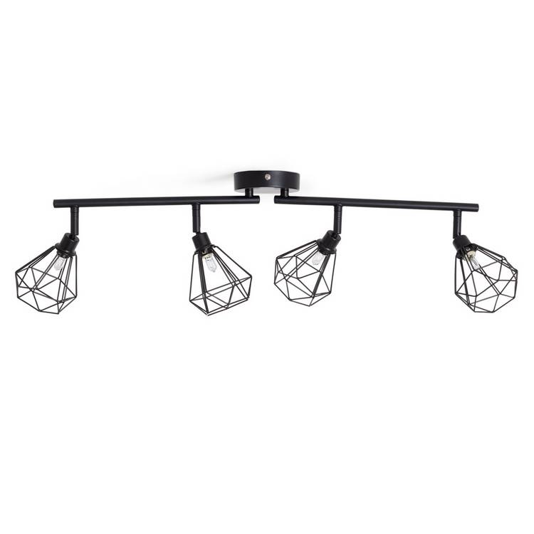 Argos Home Kanso 4 Light Spotlight - Black 0