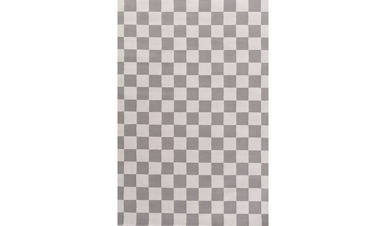 The Rugs Grey Loft Checkered Rug - 200 x 290cm
