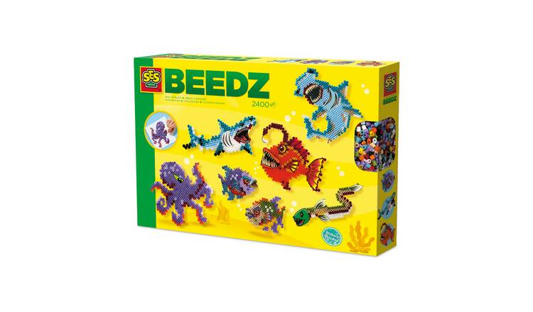 SES Creative Iron On Beads Scary Sea Creatures Craft Set - Age 5+