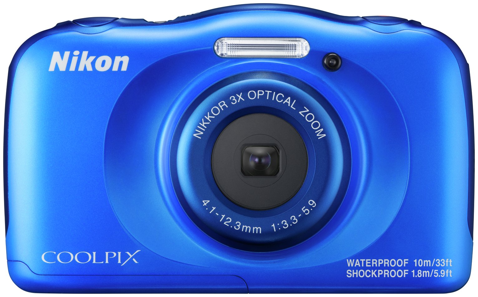 Nikon Coolpix W100 13.2MP 3x Zoom Compact Camera - Blue