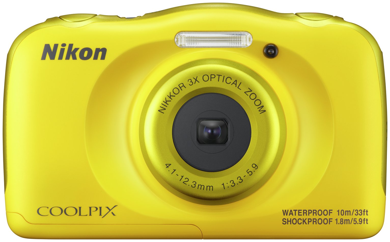 Nikon Coolpix W100 13.2MP 3x Zoom Compact Camera - Yellow