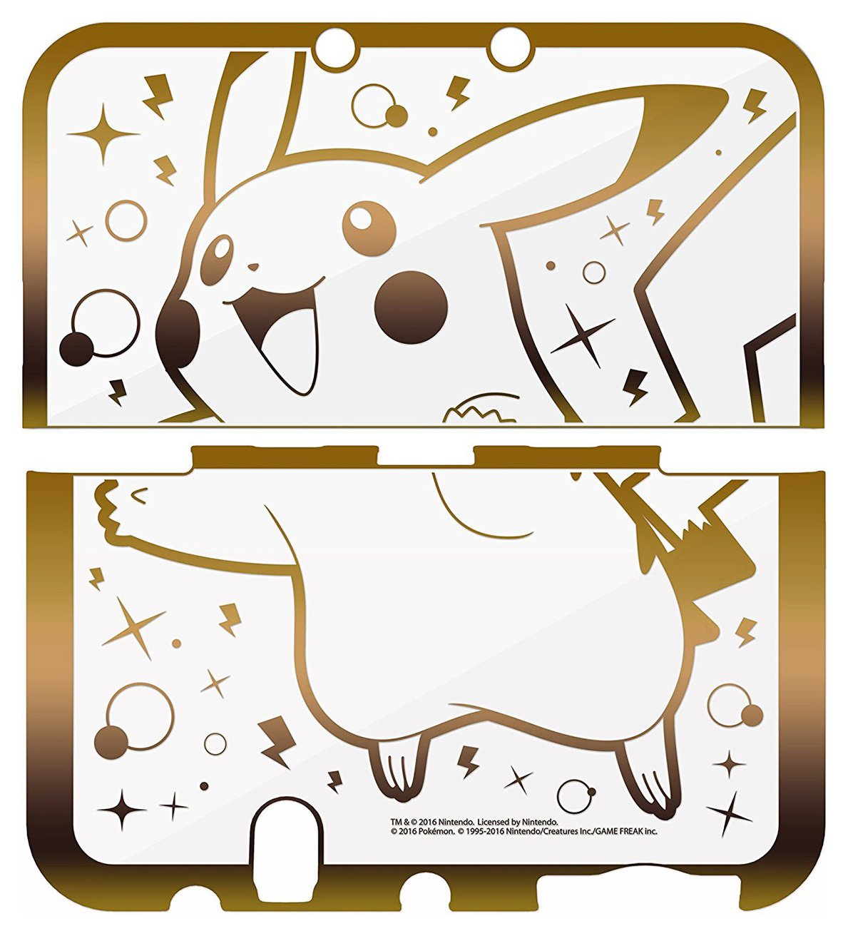 new nintendo 2ds xl pikachu gold protector case