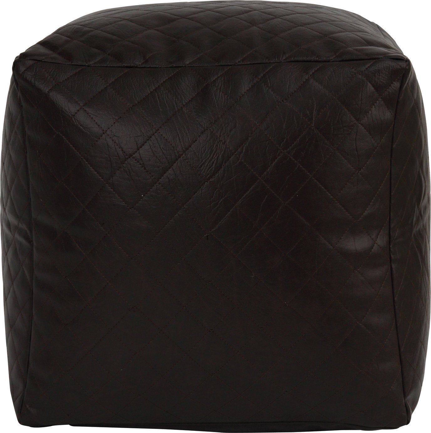 Argos Home Quilted Cube Beanbag - Chocolate