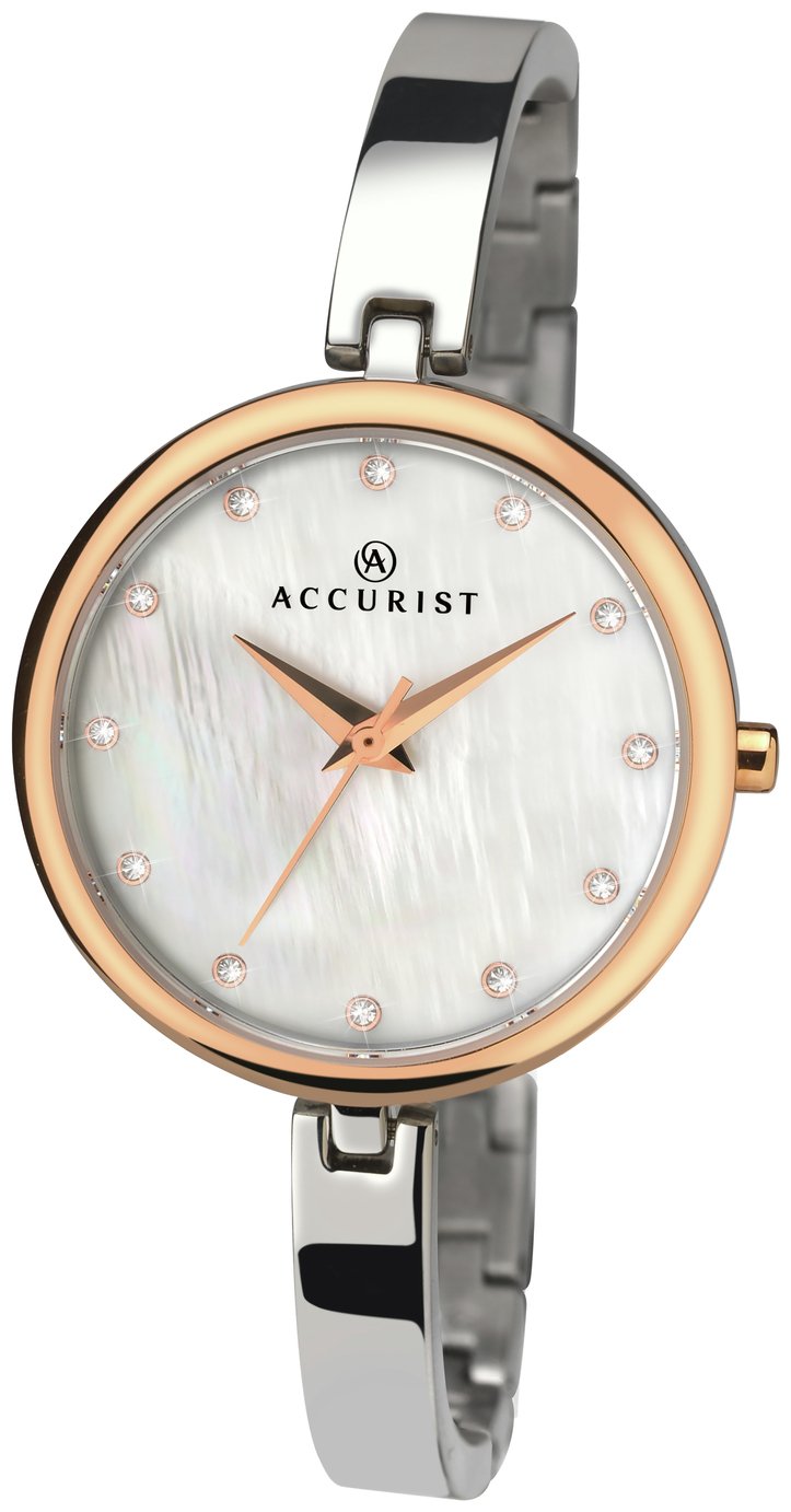 Accurist Ladies' Mother of Pearl Dial Two Tone Watch