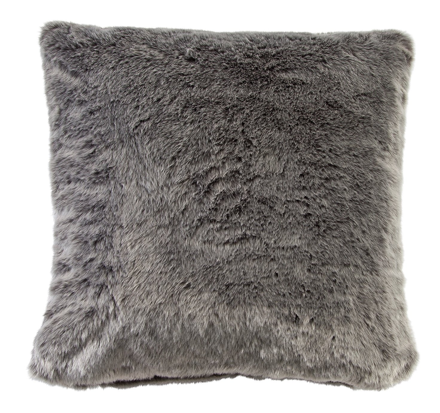 Argos Home Faux Fur Cushion - Grey