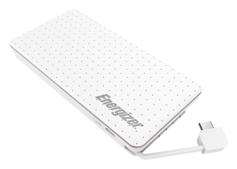 Energizer 10000mAh Quick Charge Portable Power Bank - White