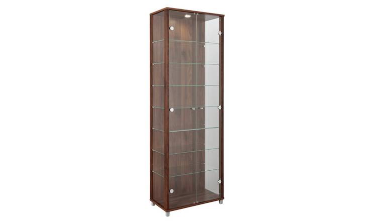 Buy Argos Home 2 Glass Door Display Cabinet Walnut Effect