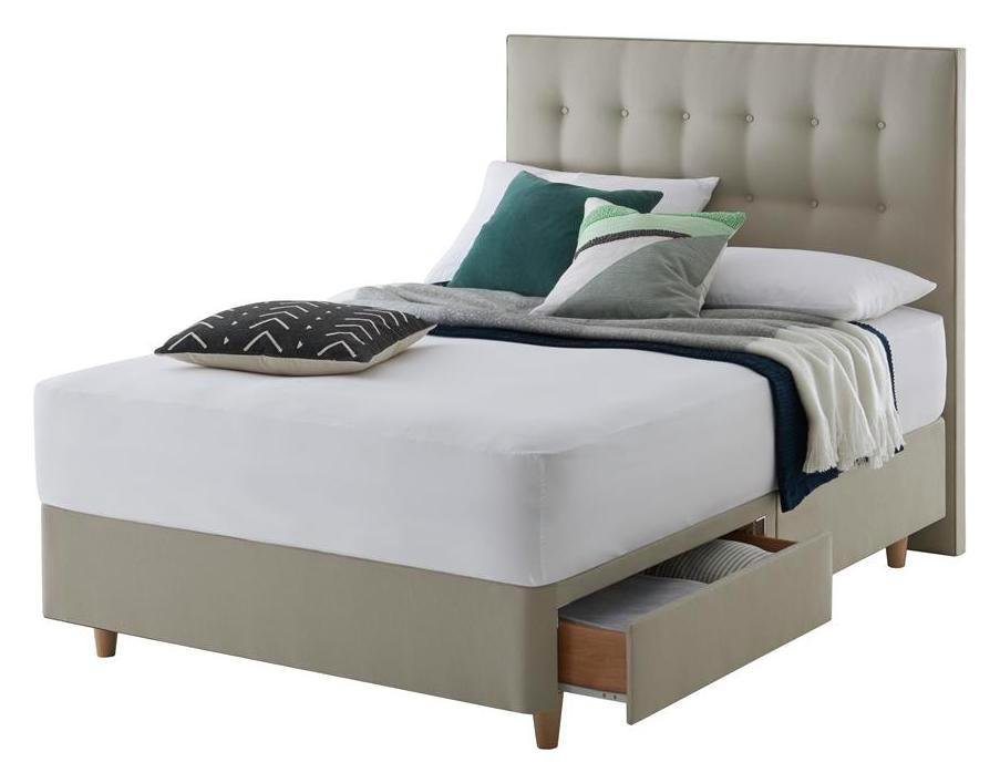 Silentnight Alaro Superking 2 Drw Divan and Headboard - Sand