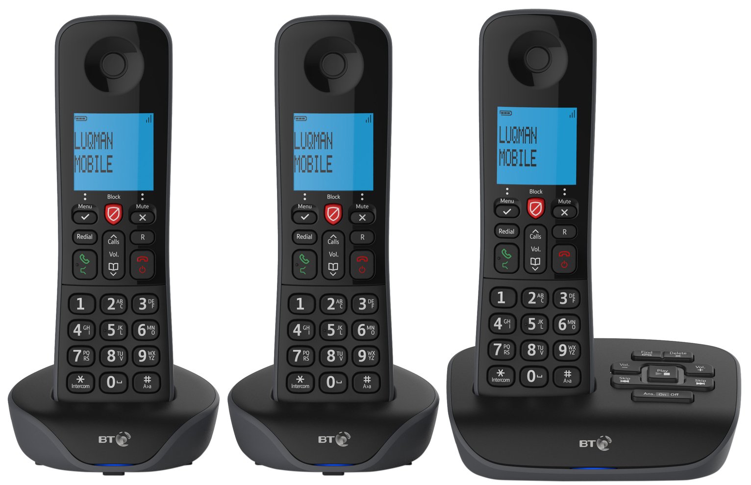 BT Essential Cordless Telephone & Answering Machine - Triple