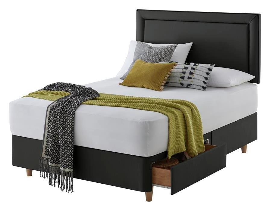 Silentnight 2 Drawer Kingsize Divan & Headboard - Charcoal