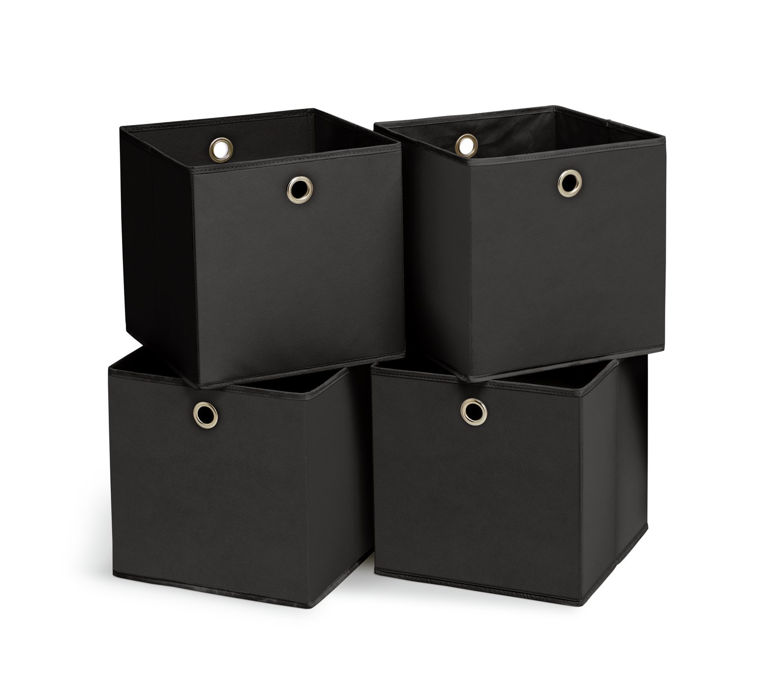 Habitat Set of 4 Squares Boxes - Black