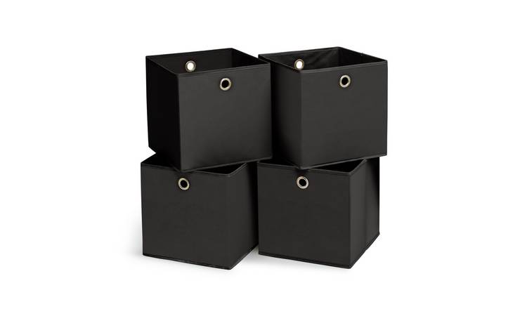 Habitat Set of 4 Squares Boxes - Black